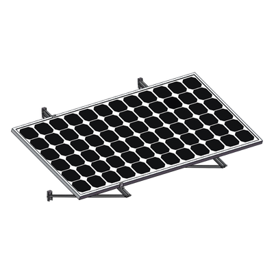 Montaje para Módulos Solares / Aluminio Anodizado / Riel 1400 mm / Espesor 35-40 mm / Muro