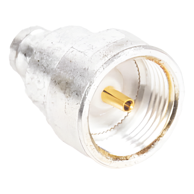 Adaptador Coaxial / Conector SMB Plug (Pin Hembra) / Bronce Plateado / Contactos Bañados en Oro / Dieléctrico de Teflón / Diseño Modular