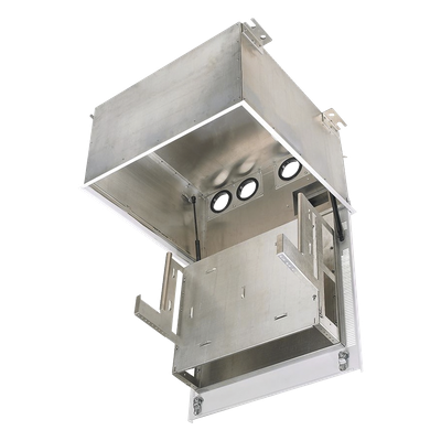 Gabinete de Techo Plenum / 2 UR Equipo Activo / 6 UR Parcheo / Acero / Blanco