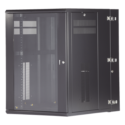 Gabinete de Montaje en Pared / 18 UR / 19in / 762mm (30in) Profundidad / Ventana de Seguridad / Acero