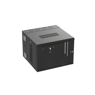 Gabinete de Montaje en Pared / 19in / 9 UR / 635mm (2.08ft) Profundidad / Ventana de Seguridad / Negro