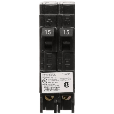 Interruptor Automático Duplex / 2 Polos / 20-20 A / 120 VCA / 10 kA / Enchufable