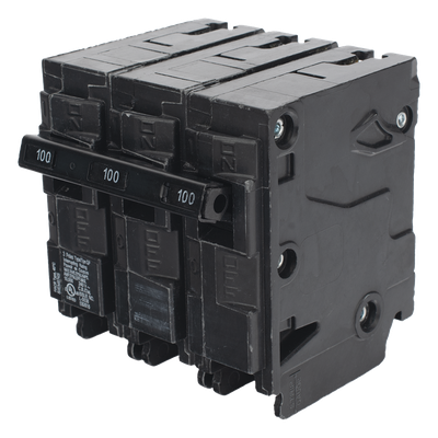 Interruptor Automático Enchufable / 3 Polos / 100 A / 240 VCA / 10 kAIC / UL 489 / 3″ x 2″ x 3″ (7.6 x 5.1 x 7.6 cm)