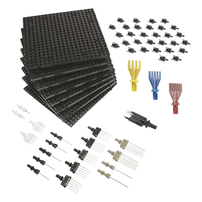 Kit de Inicio para Tableros de Arneses / 145 Piezas Surtidas / Componentes Modulares y Reutilizables / Sistema Quick-Build