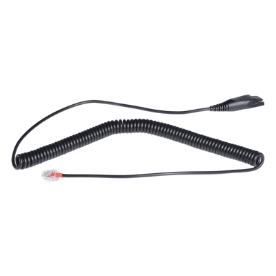 Cable QD a RJ9 / Audio HD / Conexión Diademas a Teléfonos de Escritorio / Anti-enredos / Uso Intensivo