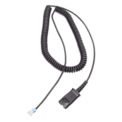 Cable Adaptador QD / Diademas HT101/HT201/HT202 / Teléfonos Analógicos, Digitales e IP / Compatible Grandstream y Yealink / Audio Full Duplex / Impedancia 2000Ω