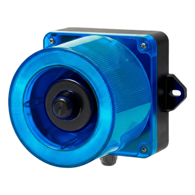 Baliza LED con Sirena Electrónica / 31 Tonos / 123 dB / IP66 / -50°C a +50°C / 110-220 VCA