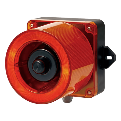 Combinación de Baliza LED y Sirena Electrónica / 31 Tonos / 123 dB / IP66 / -50°C a +50°C / 110-220 VCA