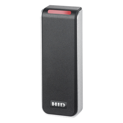 Lector de Control de Acceso Multitecnología / Seos, iCLASS, MIFARE, Proximity / NFC y Bluetooth 10 m (32.8 ft) / Salida Wiegand y OSDP / Montaje 45 mm