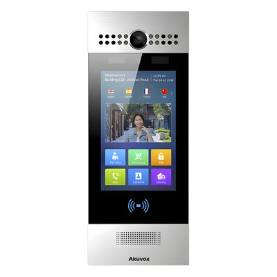 Videoportero IP / Pantalla Táctil 7″ / Reconocimiento Facial / Dual Cámara 2MP / IP65 / IK06 / PoE / SIP / ONVIF / Android / QR y PIN / RFID 125kHz/13.56MHz / Bluetooth