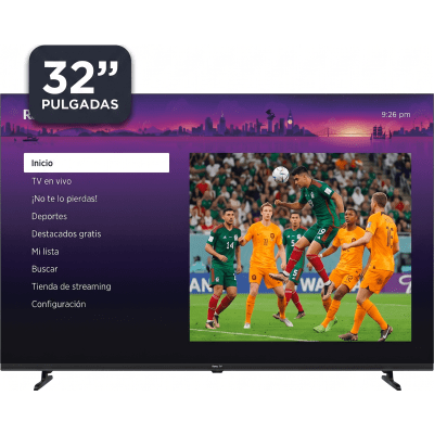 Smart TV QLED / 32 Pulgadas / HD 1366×768 / Wi-Fi / 3 HDMI / VESA 100×100 mm
