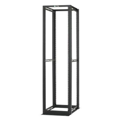 Rack de Cuatro Postes / 45 Unidades de Rack / 19″ EIA / Carga 2500 lbs (1134 kg) / Profundidad 762 mm (30 in) / Rieles Numerados Roscados #12-24