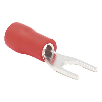 Terminal tipo horquilla aislada / 22-16 AWG / Rojo / 25 piezas / 0.79 x 0.41 x 0.24 in