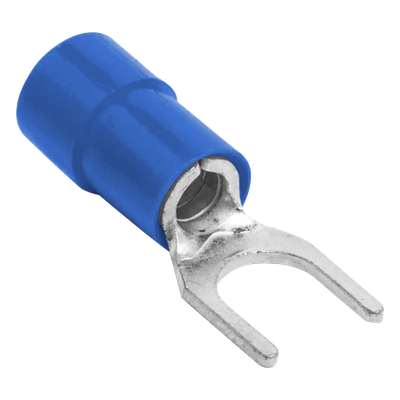 Terminal Horquilla Aislada / 18-14 AWG / Cobre Electrolítico / Paquete 25 Piezas / Azul