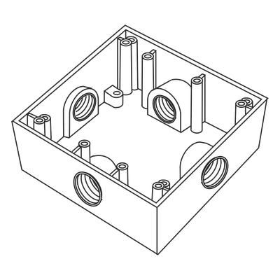 Caja de Conexión a Prueba de Intemperie / 4 Bocas 3/4″ (19.05 mm) / Aluminio Diecast / Volumen 492 cm³ / IK09 / ASTM B117