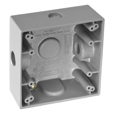 Caja de Conexión a Prueba de Intemperie / Aluminio Die-Cast / 3 Salidas / 1/2″ NPT / IK09 / 492 cm³