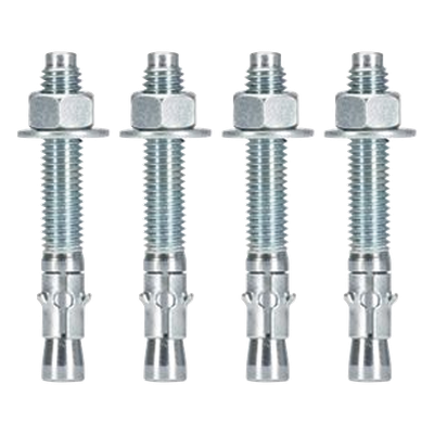 Kit de Anclaje a Piso / Acero / 1134 kg / 4 Piezas / 1.1 x 3.7 x 1.1 in