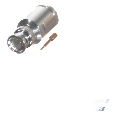 Conector BNC Macho / Rosca Precisa / Cables RG-8/U, RG-213/U, RG-214 / AWG-11/13 / Cuerpo Bronce Niquelado / Contacto Oro