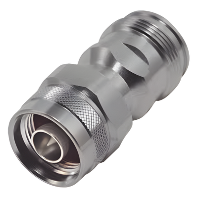 Adaptador RF en Línea / 4.3-10 Hembra a N Macho / 50 Ohm / 5,500 MHz / VSWR 1.10:1 / PIM -160 dBc