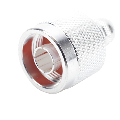 Conector RF N Macho / Crimp / Grupo de Cable F / Frecuencia 11 GHz / Impedancia 50 Ω / PTFE