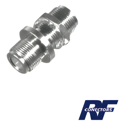 Adaptador de Chasis / Doble N Hembra / Montaje Frontal Doble D Plano / Cuerpo Plateado / Hermético