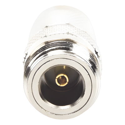 Adaptador RF Coaxial / TNC Macho a N Hembra / Montaje en Línea / Frecuencia 11 GHz / Bronce Niquelado / Contacto Oro / Aislante Teflón