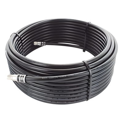 Jumper Coaxial / Tipo RG58 / 29 m (95.14 ft) / Conectores BNC Macho / 75 Ω / Color Negro