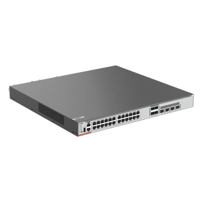 Switch Core / 24 Puertos Multi-Gigabit 10G / Hi-PoE 802.3bt 90 W / 4 SFP28 25G / Capa 3 / 1,480 W PoE / Fuentes Modulares