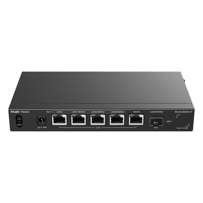 Router Balanceador SD-WAN / 2.5 Gbps / 5 Servicios WAN / 400 Usuarios / PoE+ 110 W / SFP+ 10G