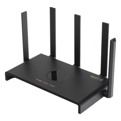 Router Wi-Fi 6 / Dual Band 2976 Mbps / 5 Antenas 5 dBi / 192 Usuarios Concurrentes / Dual WAN Gigabit / Mesh Integrado