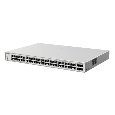 Switch Administrable PoE Capa 2+ / 48 Puertos Gigabit PoE 802.3af/at / 4 SFP+ 10Gb / 370W / Gestión en la Nube