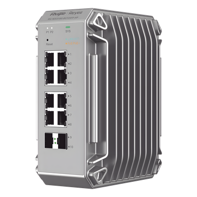 Switch Industrial PoE / 8 Puertos Gigabit 802.3af/at / 2 SFP 1Gb / -40°C a 75°C / IP40 / 125 W