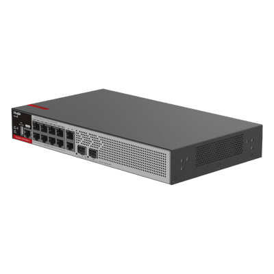 Switch PoE+ Administrable L2+ / 8 Puertos PoE+ Gigabit / 2 Uplink SFP 2.5G / 125W PoE / 30Gbps / 1U