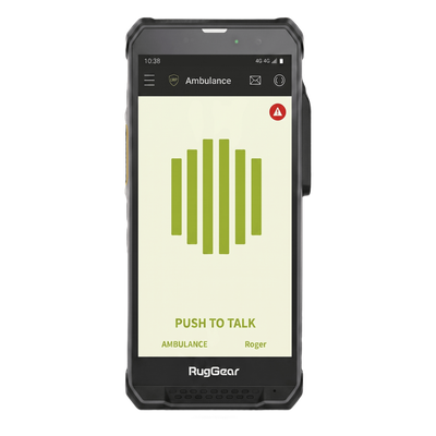 Radio PoC LTE / Pantalla HD+ 5.5″ (14 cm) 500 Nits / Snapdragon 680 MCPTT / IP68 y MIL-STD-810H / Altavoz 103 dB / Android 14 / Licencia T.FLEX Smart 12 Meses