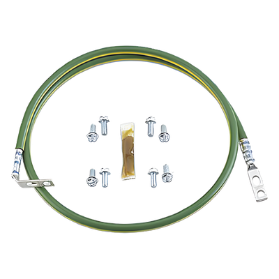 Jumper de Aterrizaje / 10 AWG (6 mm²) / 61 cm (2 ft) / Terminal 45° y Recta / 30A / Cobre Desnudo