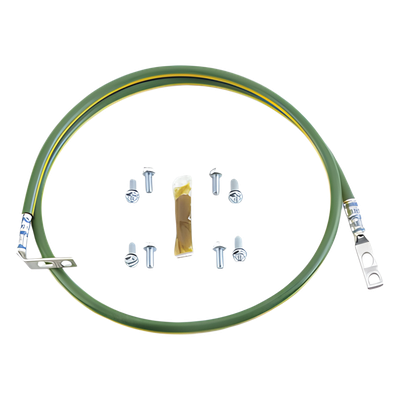 Jumper de Aterrizaje / 6 AWG (16 mm²) / 61 cm (24 in) / Terminal 45° y Recta / Cobre con Antioxidante