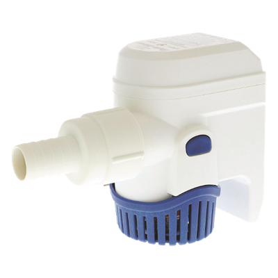 Bomba Sumergible de Achique / 1100 GPH / 12V DC / Altura de Descarga 3 m (9.8 ft) / Sensor de Nivel Integrado / Conexiones 25 mm y 29 mm