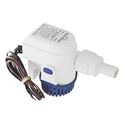 Bomba Sumergible de Achique / 800 GPH / 12 VDC / Automatizada con Sensor de Nivel / Manguera 19 mm (3/4″) / Altura de Descarga 3 m (9.8 ft)