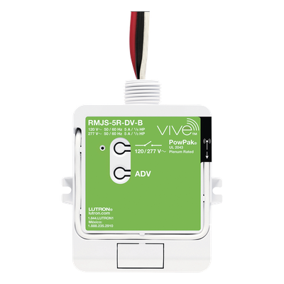 Módulo de Relevador Inalámbrico / 5 A / 120/277 V / Softswitch / RF 9 m (29.5 ft) a través de muros / Hasta 10 Controles y Sensores / Memoria ante Fallas