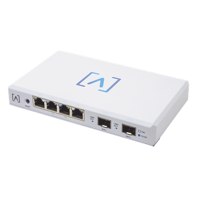 Router VPN / 4 Puertos Ethernet 2.5 Gbps / 2 Puertos PoE+ 802.3af/at / 2 Puertos SFP+ 10 Gbps / Filtrado DPI / Administración en Nube Gratuita