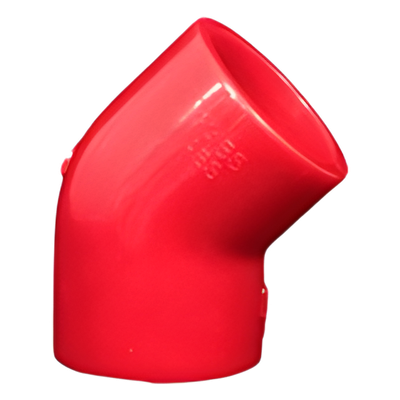 Codo 45° para Tubería de Detección de Humo por Aspiración / CPVC Resistente al Fuego / 3/4 Pulgada / Certificación UL / NFPA 101