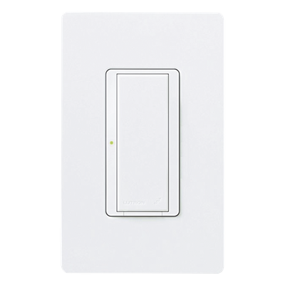 Interruptor de Pared On/Off / Doble Voltaje 120/277 V / 8 A Iluminación / 2 Hilos Sin Neutro / RF 431-437 MHz / Unipolar o Multilocalización