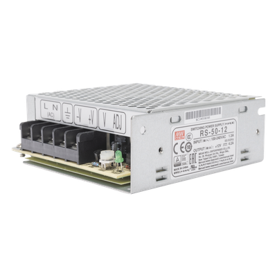 Fuente de Poder Industrial Conmutada / 50W / 12Vcc / 4.2A / Entrada 100-240Vca / Montaje en Chasis