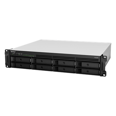 Servidor NAS Rack / 8 Bahías Expandible a 12 / CPU AMD Ryzen V1500B / 4 GB DDR4 ECC Hasta 32 GB / 10/25GbE SFP28 / Lectura 2,315 MB/s / Escritura 1,147 MB/s