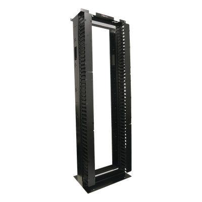 Rack de Aluminio / 45U / 7 ft (2.1 m) x 19 in / Gestión 190 Cables Cat6 / Organizadores Verticales con Puertas / Diseño Apilable