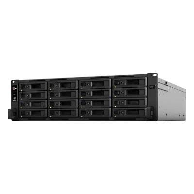 Servidor NAS Rack / 16 Bahías / Intel Xeon D-1541 8 Núcleos / 16 GB DDR4 ECC Ampliable a 64 GB / 403,000 IOPS / 6,200 MB/s Lectura / RAID F1 / Doble Fuente Redundante