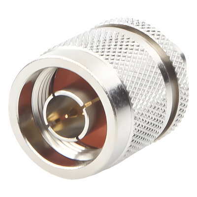 Adaptador Coaxial en Línea / SMA Macho a N Macho / Frecuencia 11 GHz / Cuerpo Bronce Niquelado / Aislante Teflón
