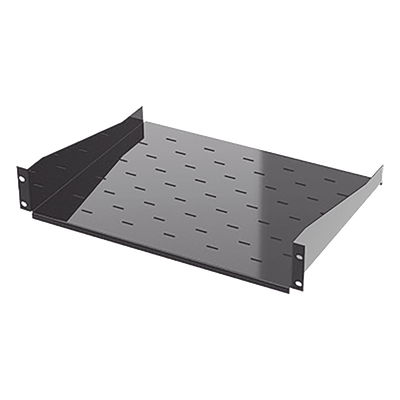Charola para Rack / 19″ / 2UR / Profundidad 34.2 cm (13.5 in) / Carga 20 kg / Lámina Calibre 16