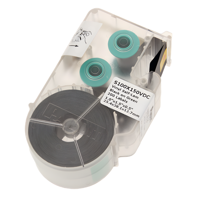 Casete de Etiqueta Auto-Laminada / 1.00′ x 1.50′ (25.4 x 38.1 mm) / 200 Etiquetas / -46°C a 107°C / Cables hasta 8.1 mm (0.32′)