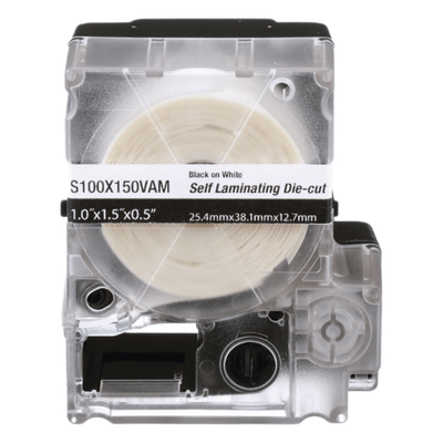Casete de Etiquetas Autolaminadas / 125 Unidades / 1 x 2.25 Pulgadas (25.4 x 57.2 mm) / Cables 8-4 AWG
